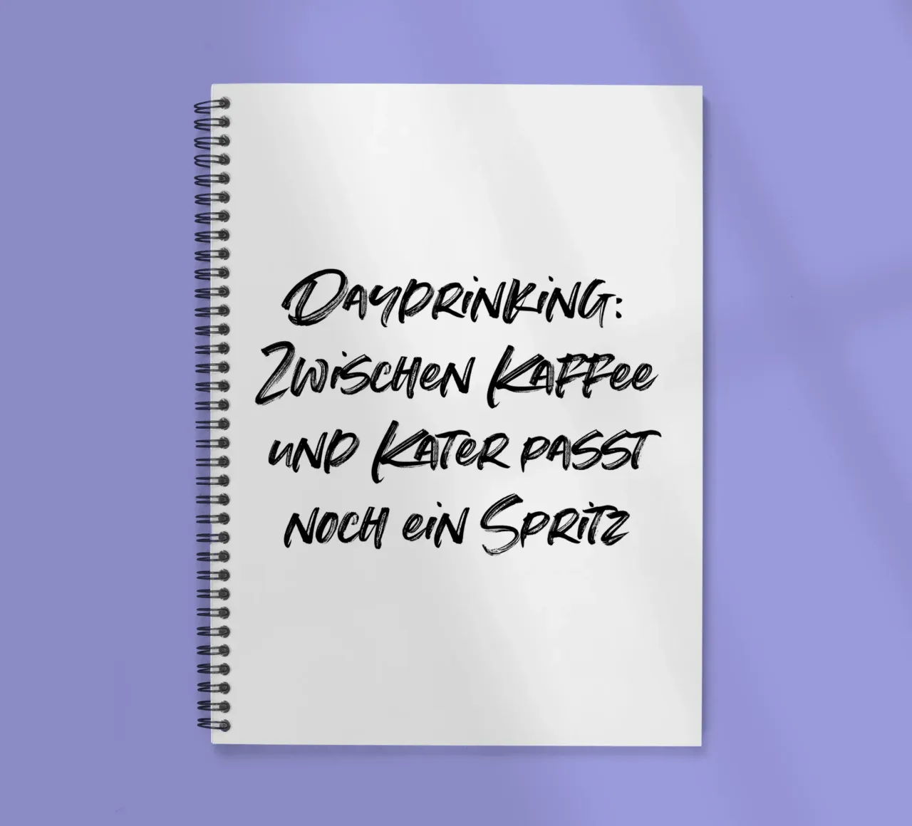 Daydrinking: zwischen Kaffee und Kater | minimalistic design diario ad anelli da just typo