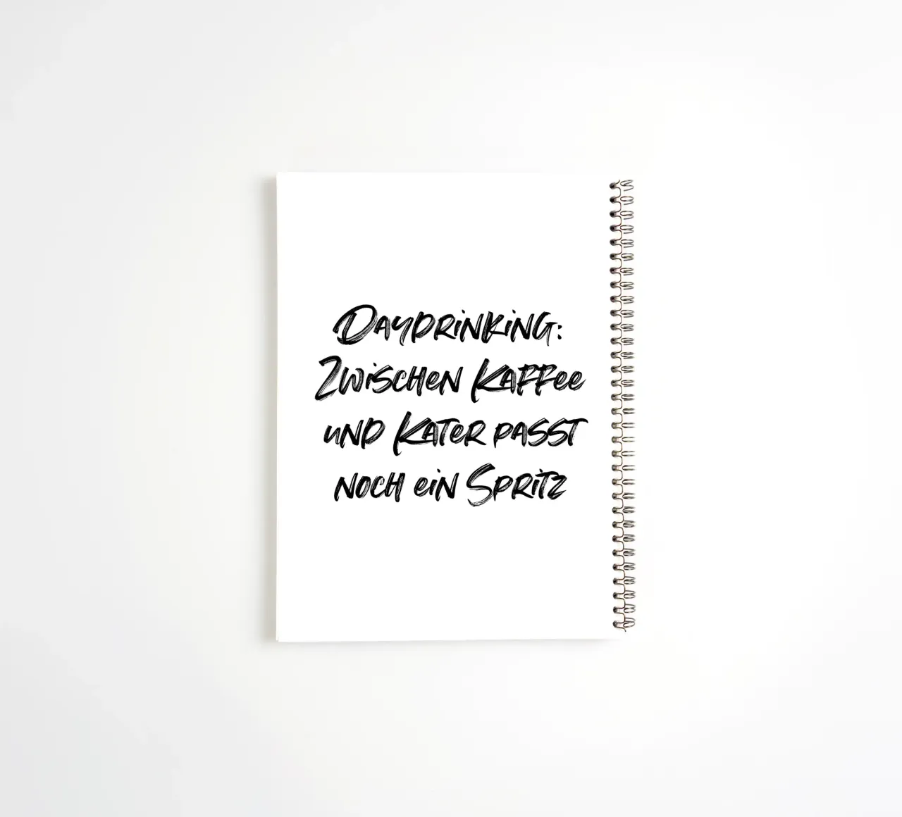 Daydrinking: zwischen Kaffee und Kater | minimalistic design diario ad anelli da just typo