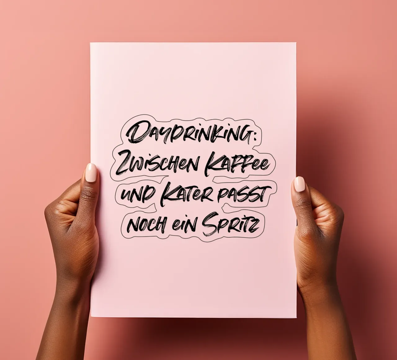Daydrinking: zwischen Kaffee und Kater | minimalistic design foglio adesivo da just typo