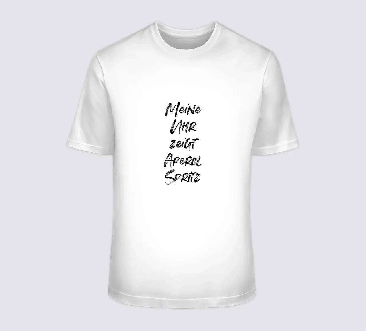 Meine Uhr zeigt Aperol Spritz | minimalistic design t-shirt da just typo