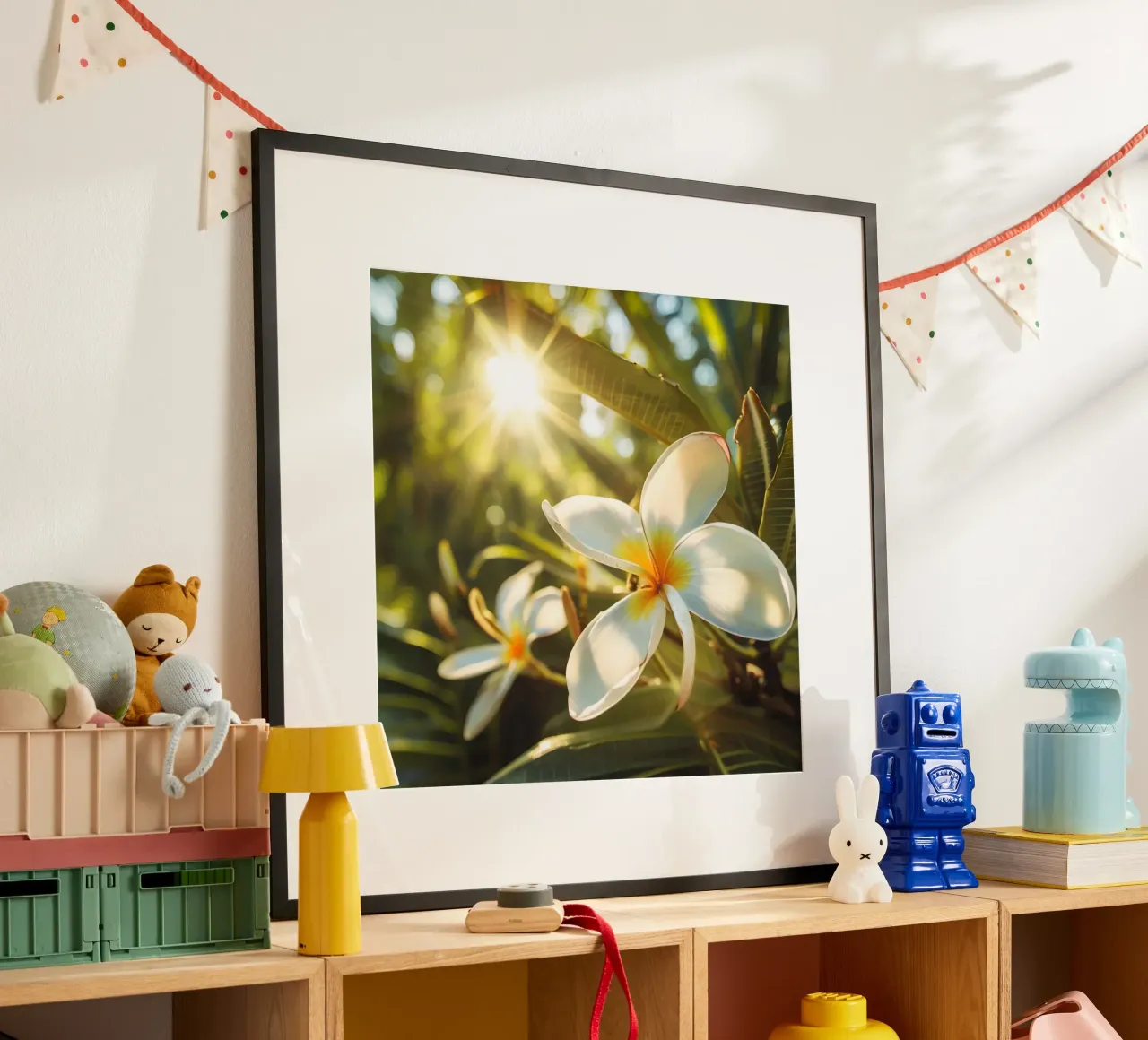 Meadow Whispers poster with plastic frame by Bold Blooms