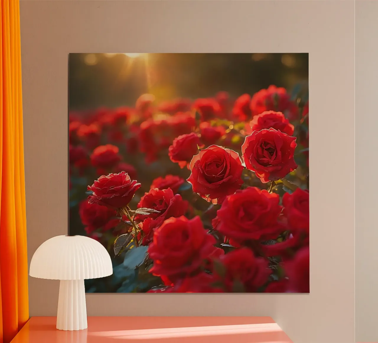 Meadow Whispers poster with wooden frame by Bold Blooms
