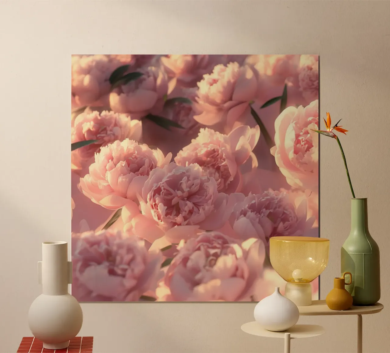 Meadow Whispers poster with wooden frame by Bold Blooms