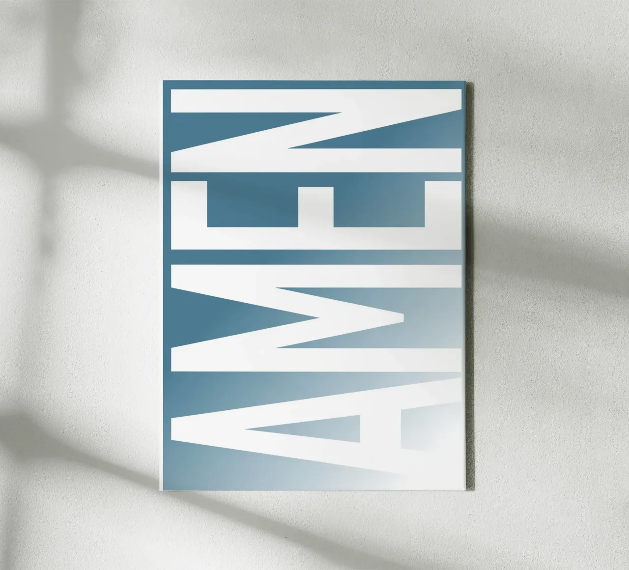 Carattere tipografico cristiano AMEN - Stile minimalista tela con Cornice a cassetta da Plain Thoughts