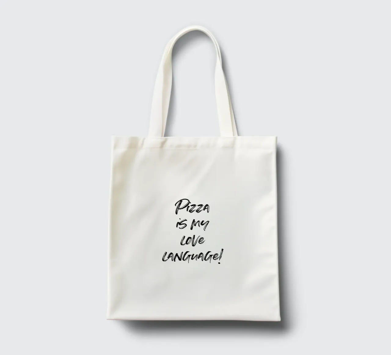 Pizza is my love language | minimalistic design borsa in juta da just typo