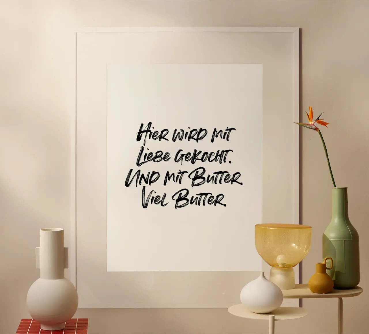 Hier wird mit Liebe gekocht. Und Butter. | minimalistic Hahnemühle von just typo