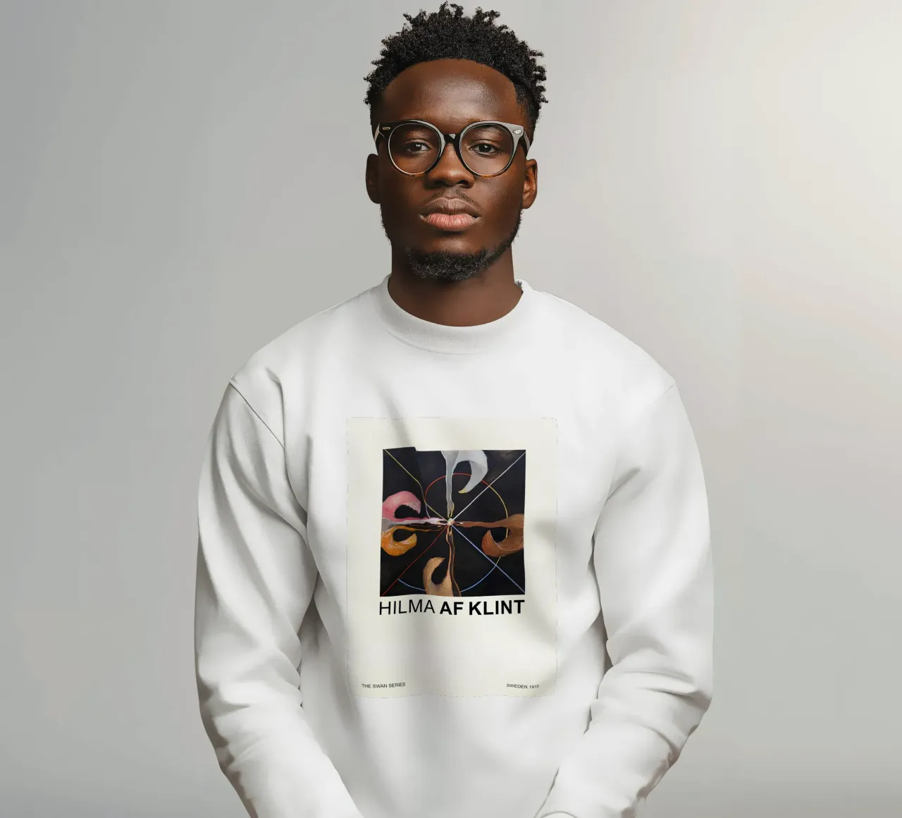Hilma af Klint "The Swan" Abstract Art Print sweatshirt by homdeco