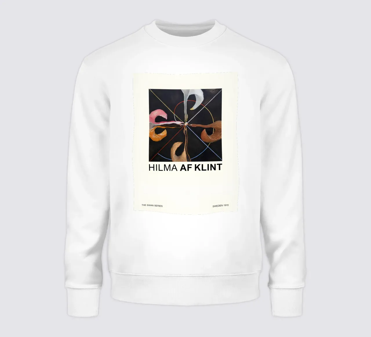Hilma af Klint "The Swan" Abstract Art Print sweatshirt by homdeco