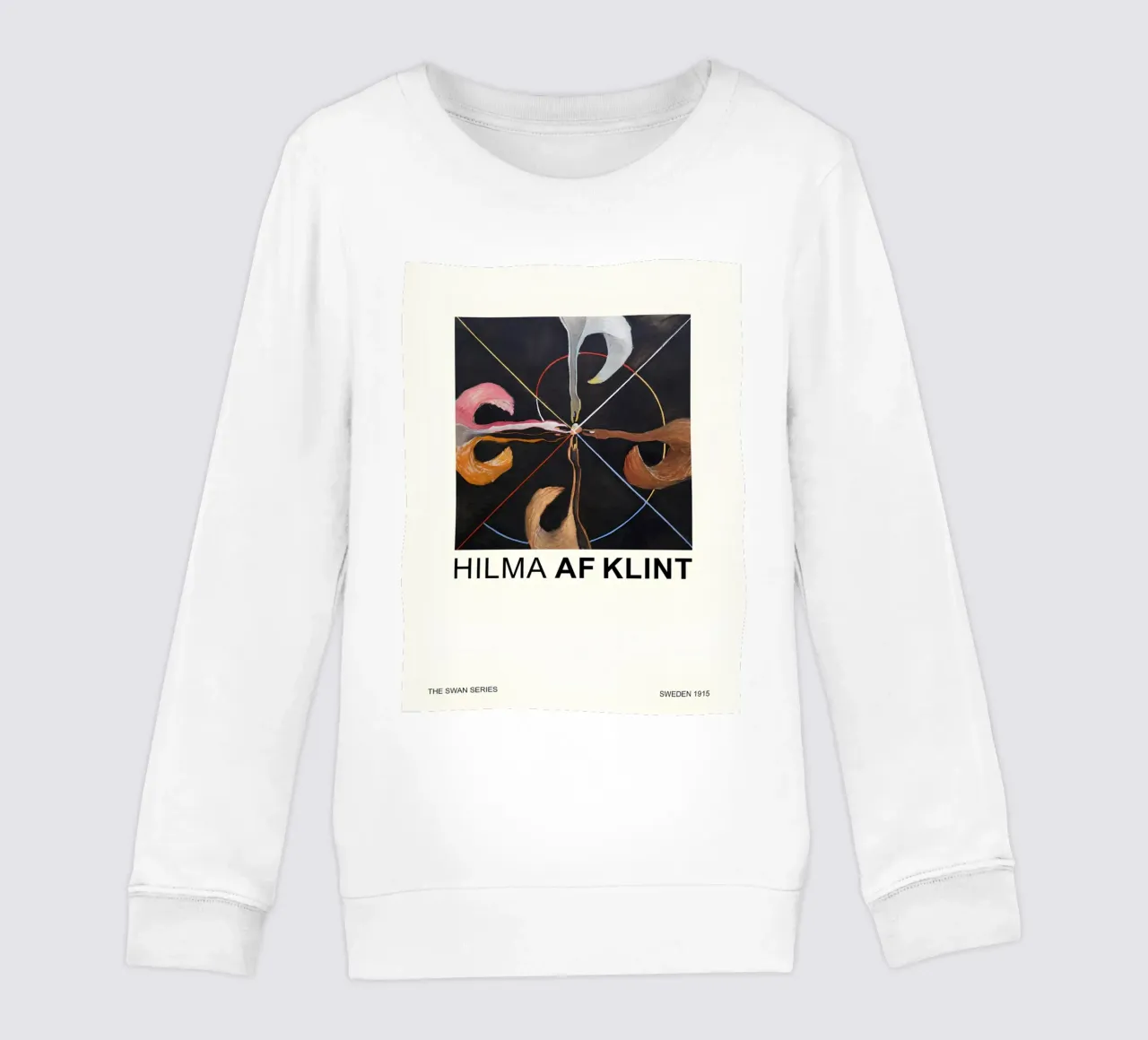 Hilma af Klint "El cisne" Impresión artística abstracta sudadera para niño de homdeco
