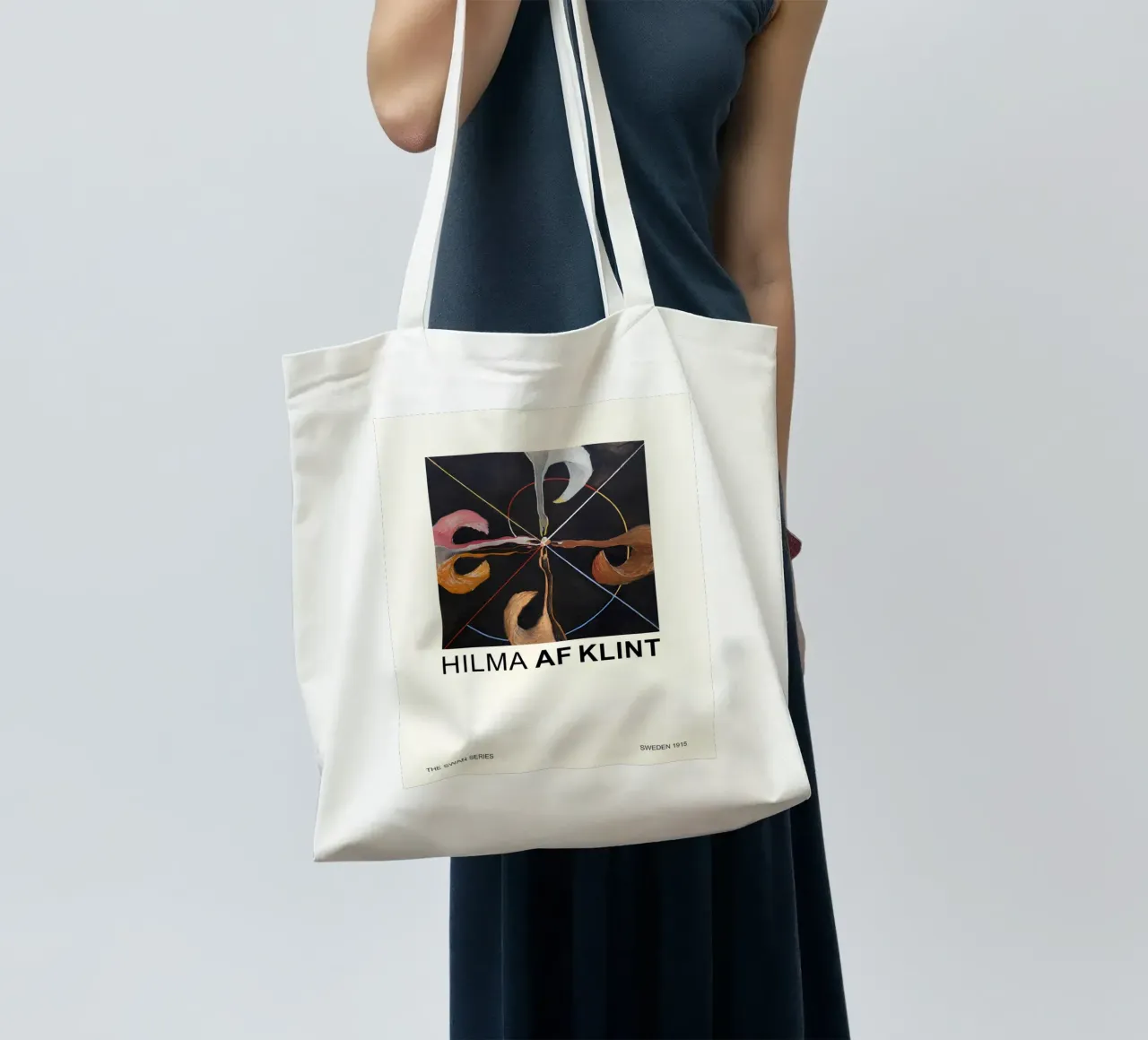 Hilma af Klint "The Swan" Abstract Art Print tote bag by homdeco