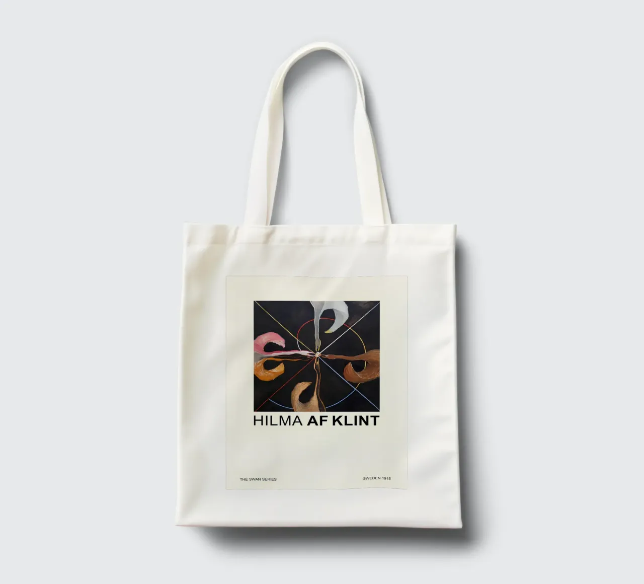 Hilma af Klint "The Swan" Abstract Art Print tote bag by homdeco