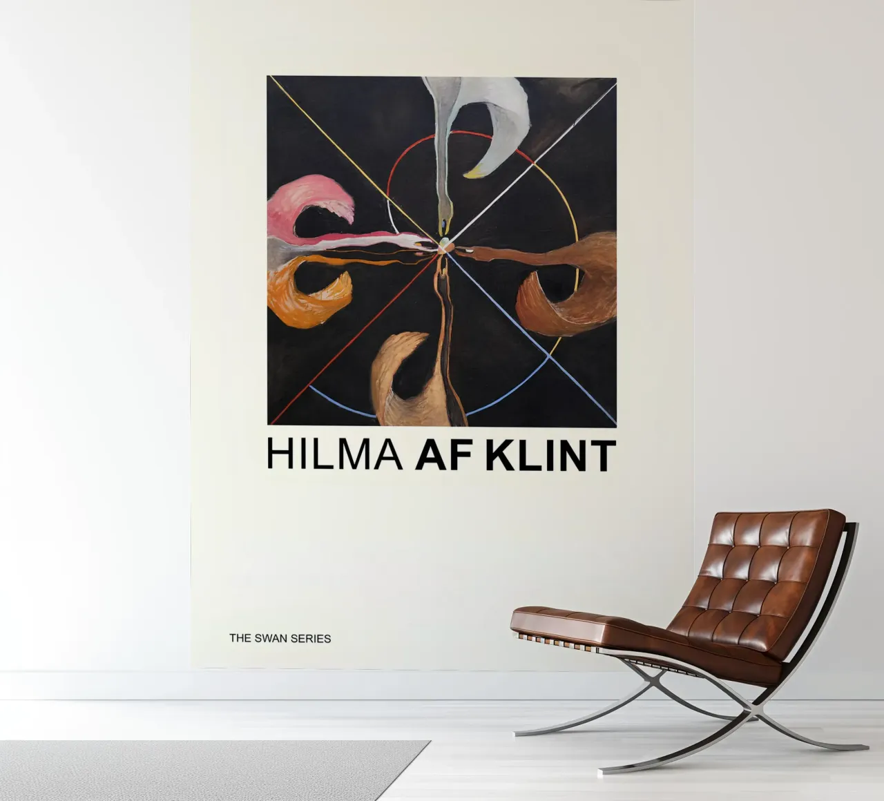 Hilma af Klint "The Swan" Abstract Art Print photo wallpaper by homdeco