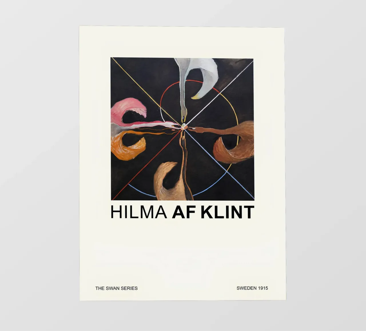 Hilma af Klint "The Swan" Abstract Art Print photo wallpaper by homdeco