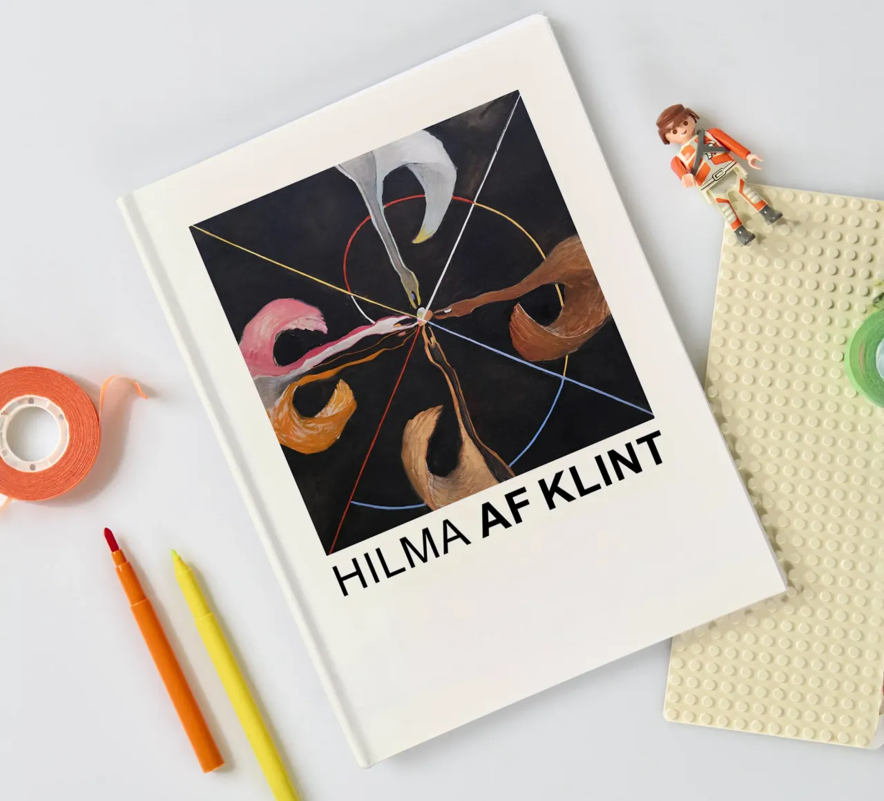 Hilma af Klint "The Swan" Abstract Art Print notebook by homdeco