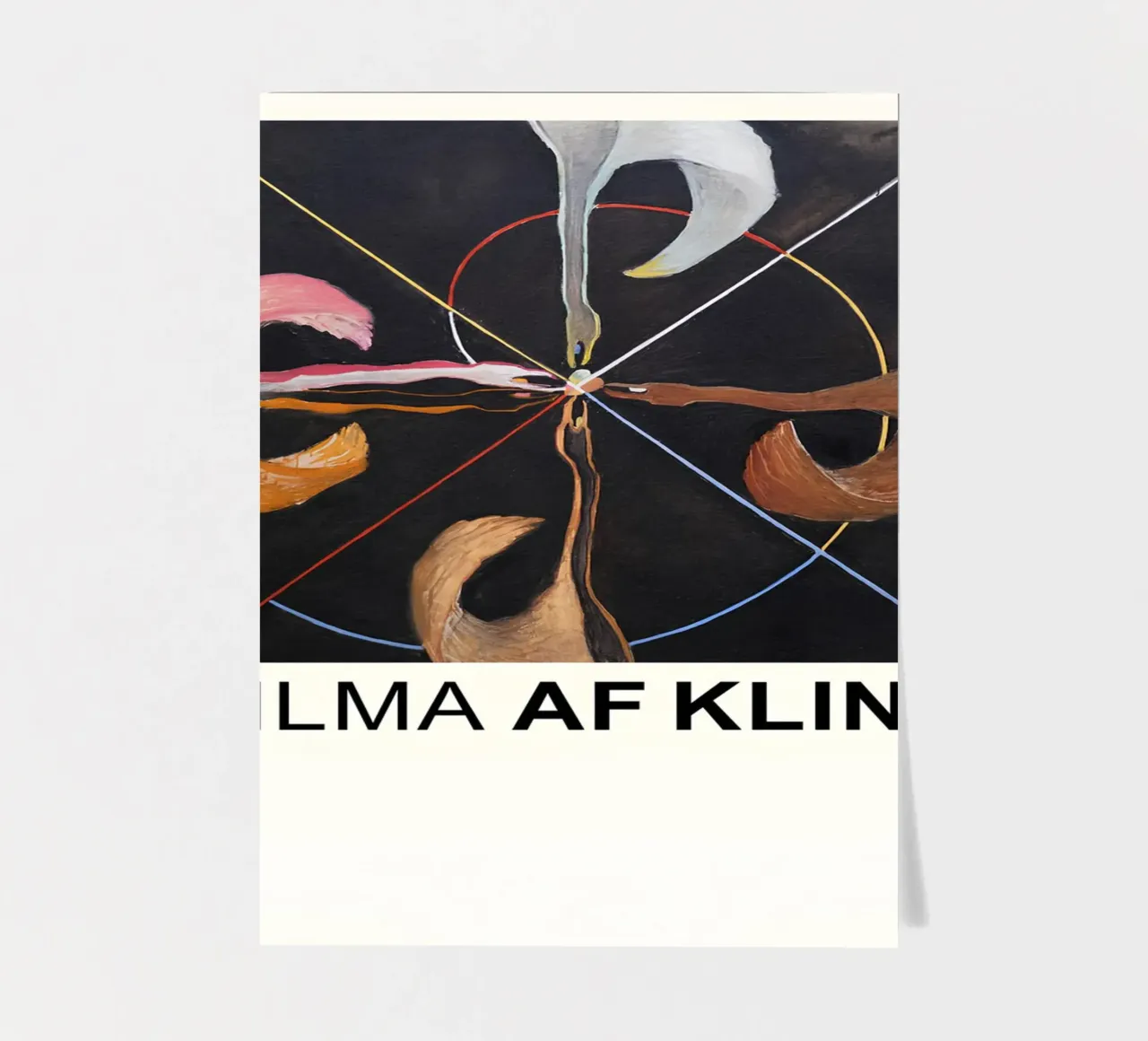 Hilma af Klint "Der Schwan" Abstrakter Kunstdruck Stickerbogen von homdeco