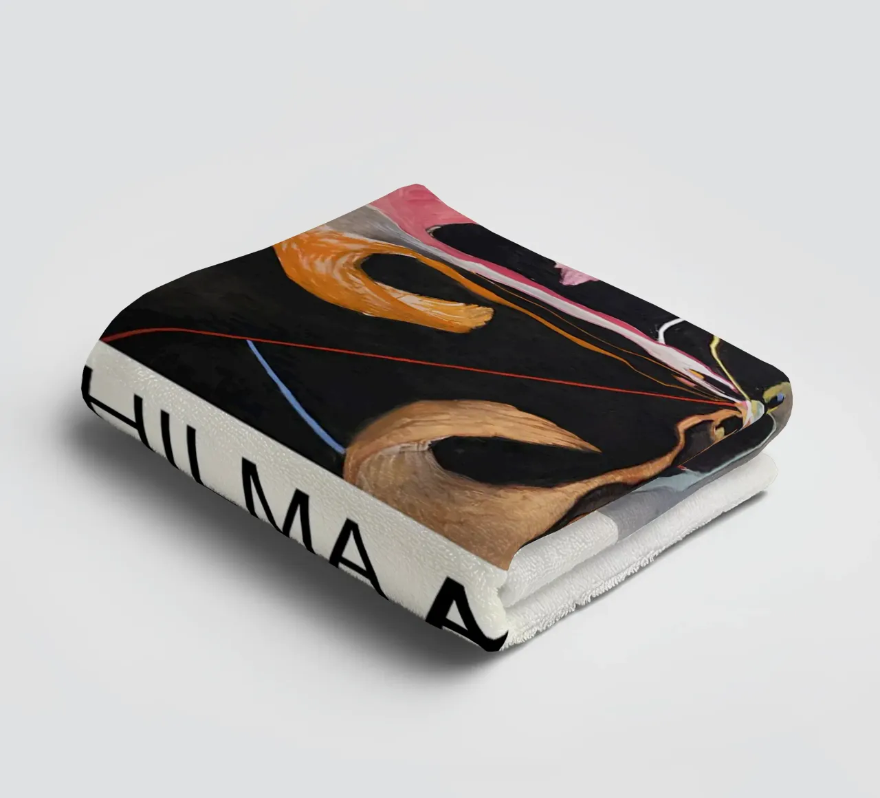 Hilma af Klint "The Swan" Abstract Art Print towel by homdeco