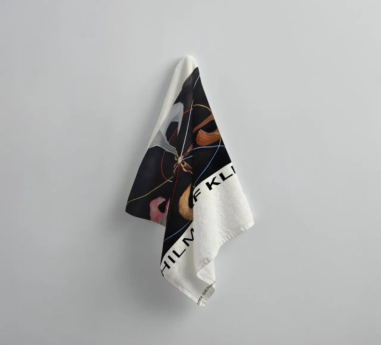Hilma af Klint "The Swan" Abstract Art Print towel by homdeco