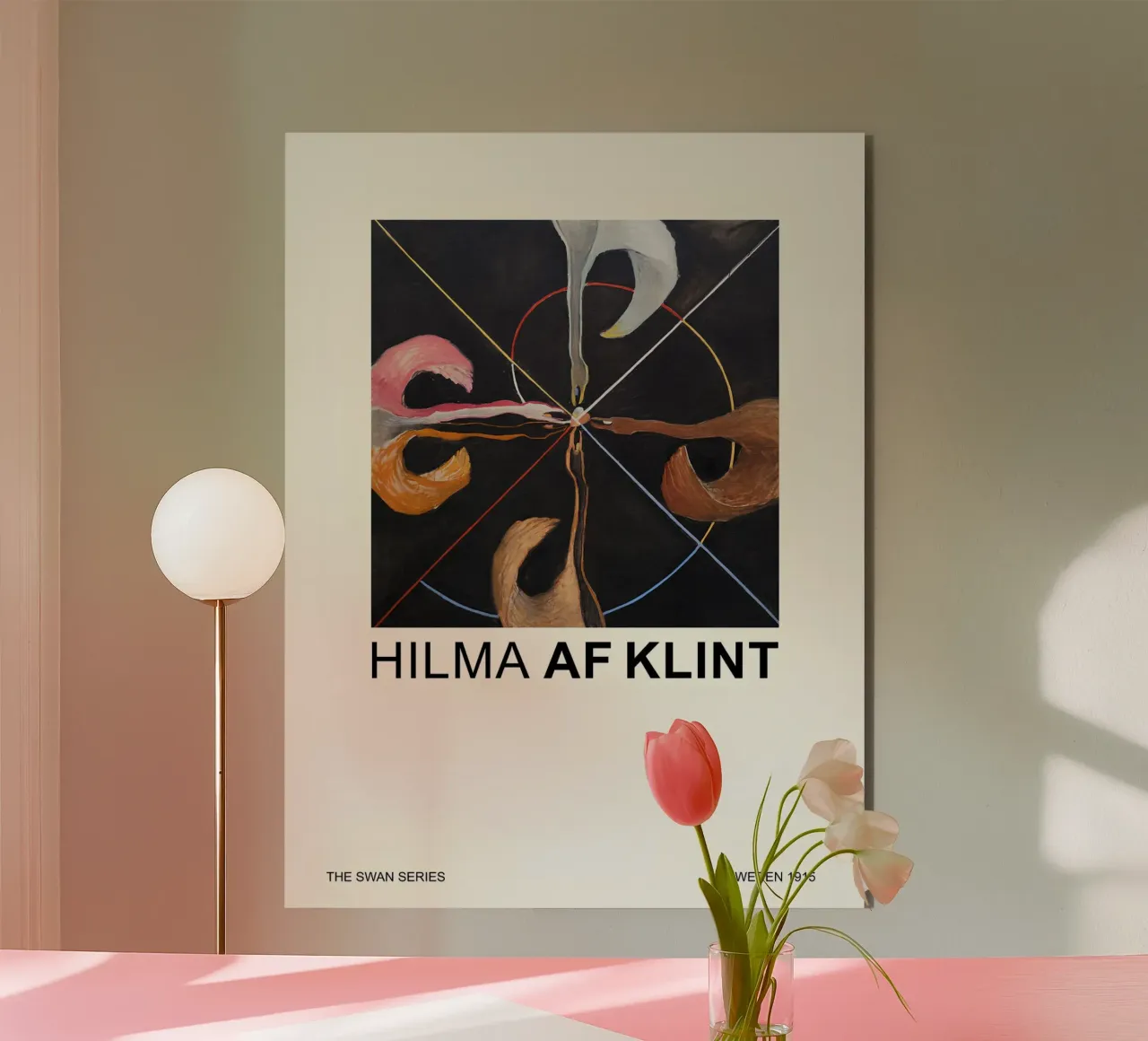 Hilma af Klint "The Swan" Abstract Art Print alu-dibond by homdeco