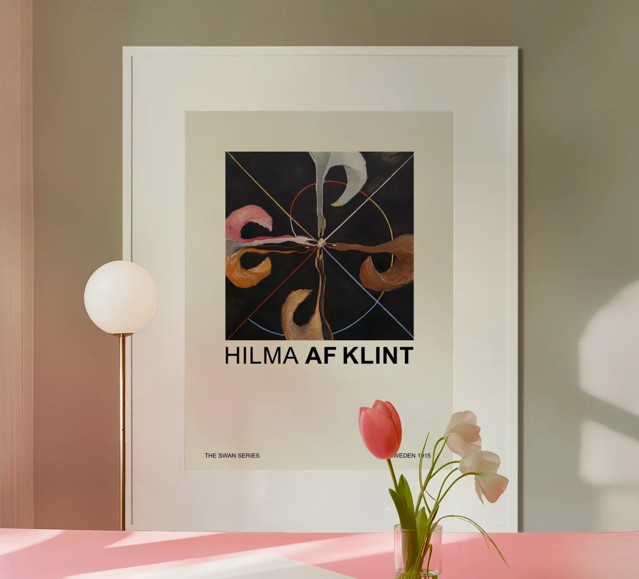 Hilma af Klint - "Le cygne" - Gravure d'art abstrait poster de homdeco