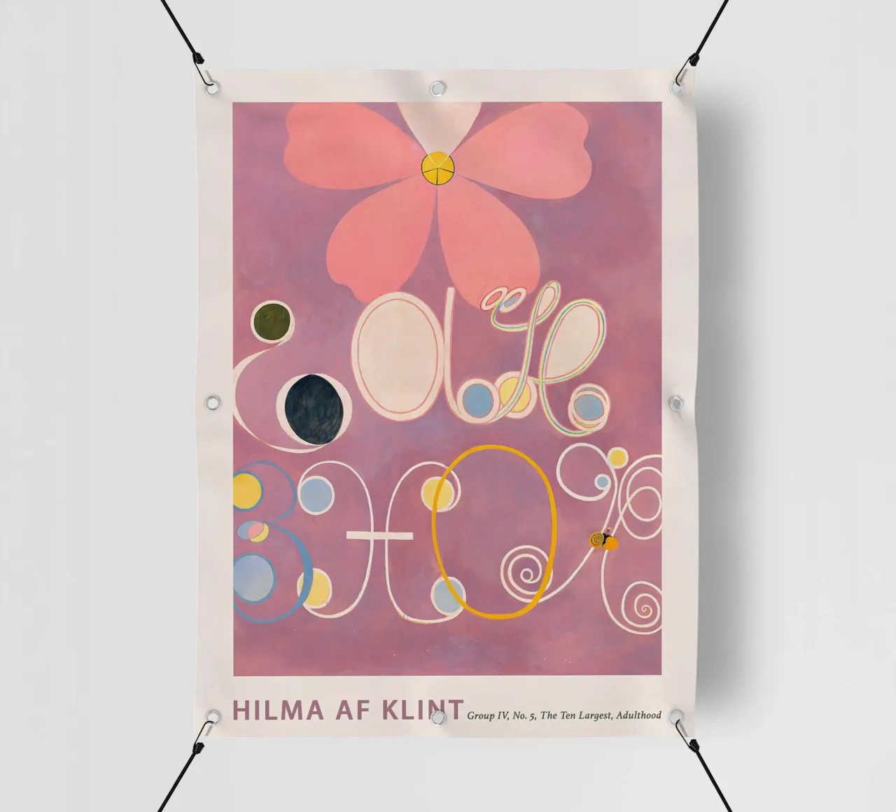 Stampa floreale astratta "Adulthood" di Hilma af Klint telo in pvc da homdeco