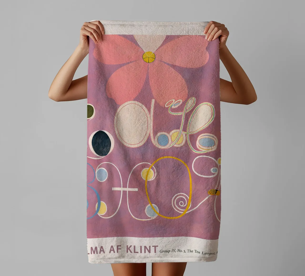 Hilma af Klint "Erwachsensein" Abstrakter Blumenkunstdruck Handtuch von homdeco