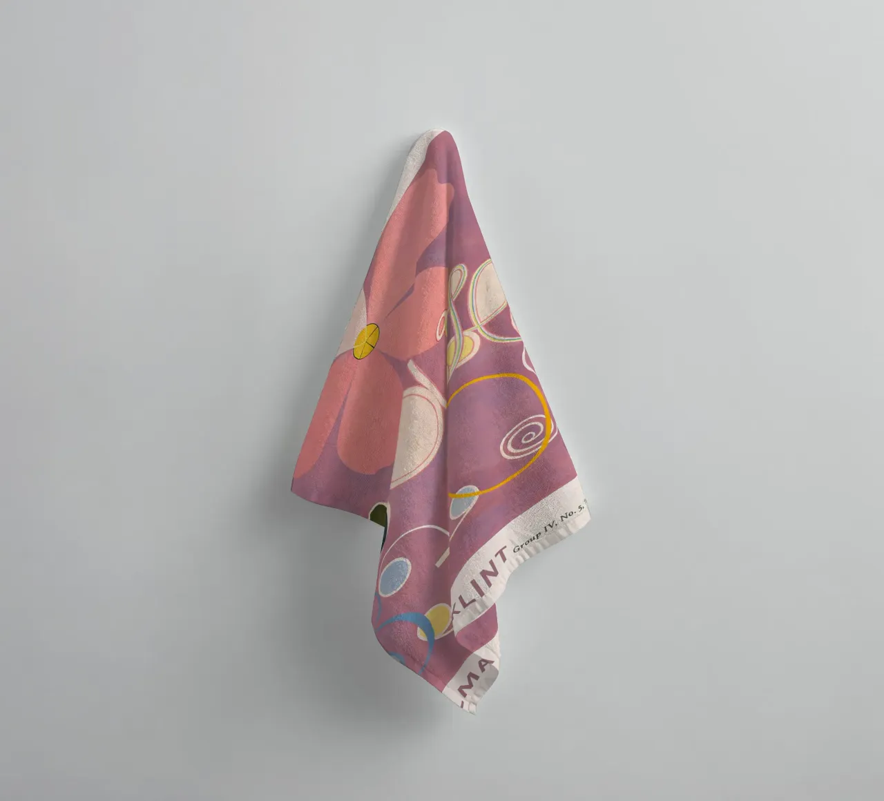 Hilma af Klint "Erwachsensein" Abstrakter Blumenkunstdruck Handtuch von homdeco