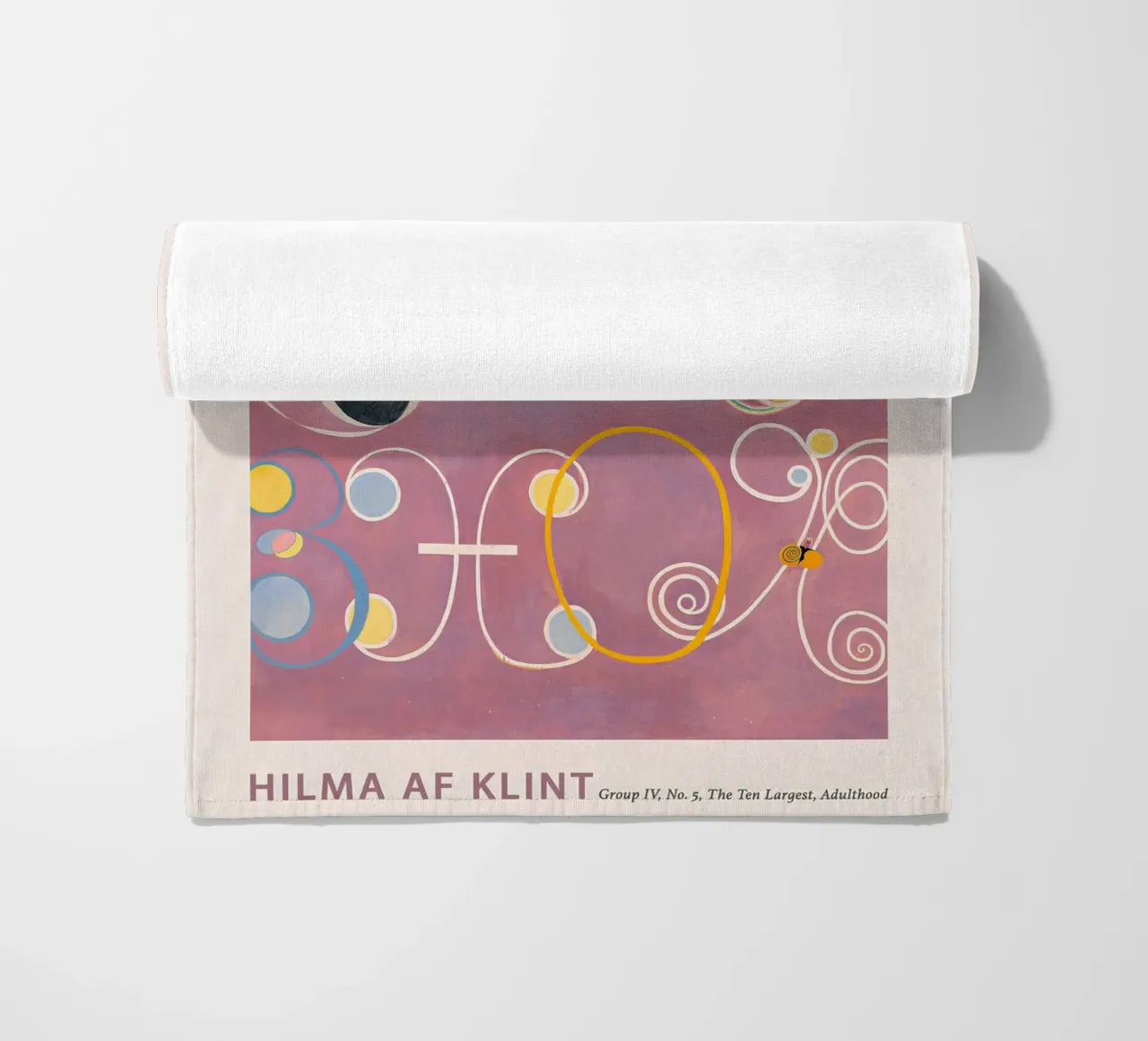 Hilma af Klint "Adulthood" Abstract Floral Art Print beach towel by homdeco