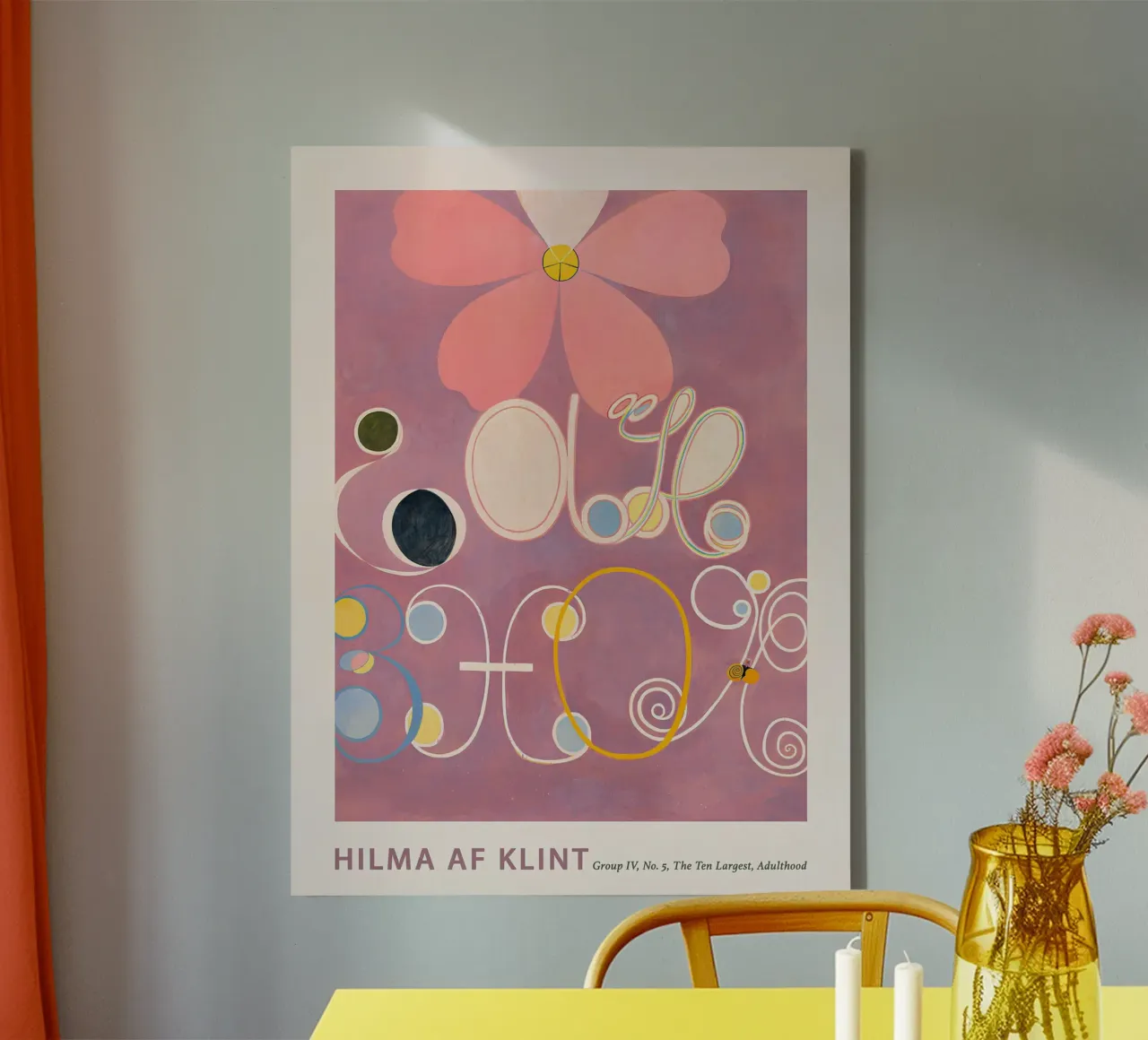 Hilma af Klint - "Adulthood" - Impression d'art floral abstrait toile de homdeco