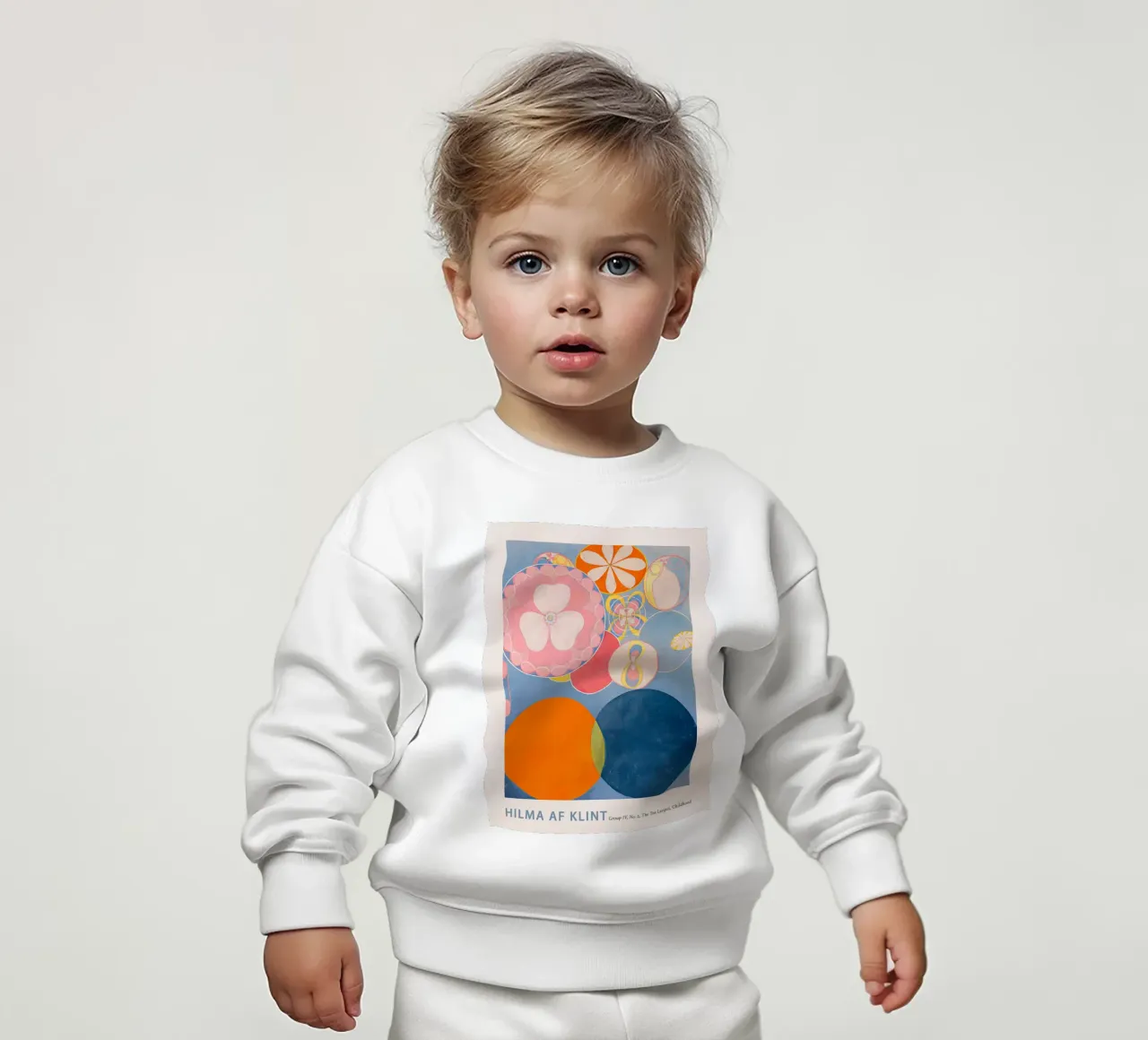 Hilma af Klint "Infancia" Impresión artística abstracta en círculo sudadera de bebé de homdeco