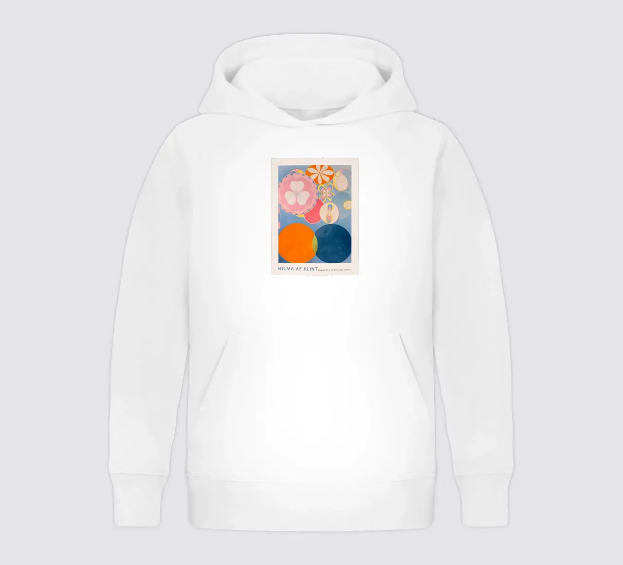 Hilma af Klint "Childhood" Abstract Circle Art Print kids hoodie by homdeco
