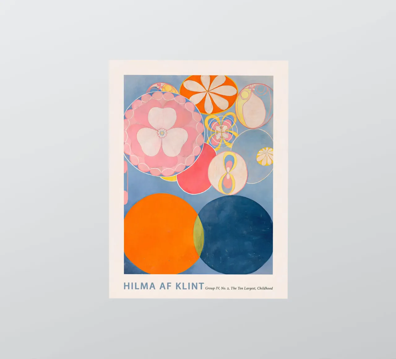 Hilma af Klint "Kindheit" Abstrakter Kreis Kunstdruck Sticker von homdeco