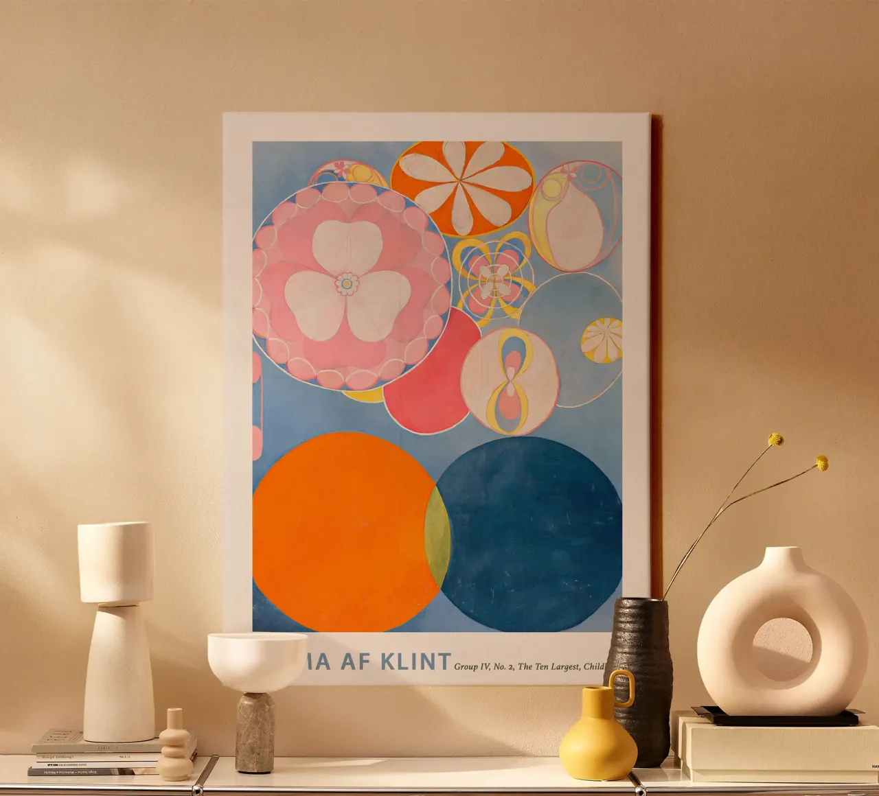Hilma af Klint "Childhood" Abstract Circle Art Print canvas by homdeco