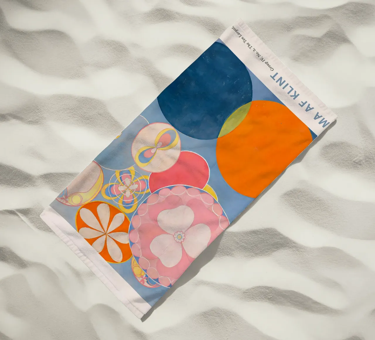 Hilma af Klint "Childhood" Abstract Circle Art Print beach towel by homdeco