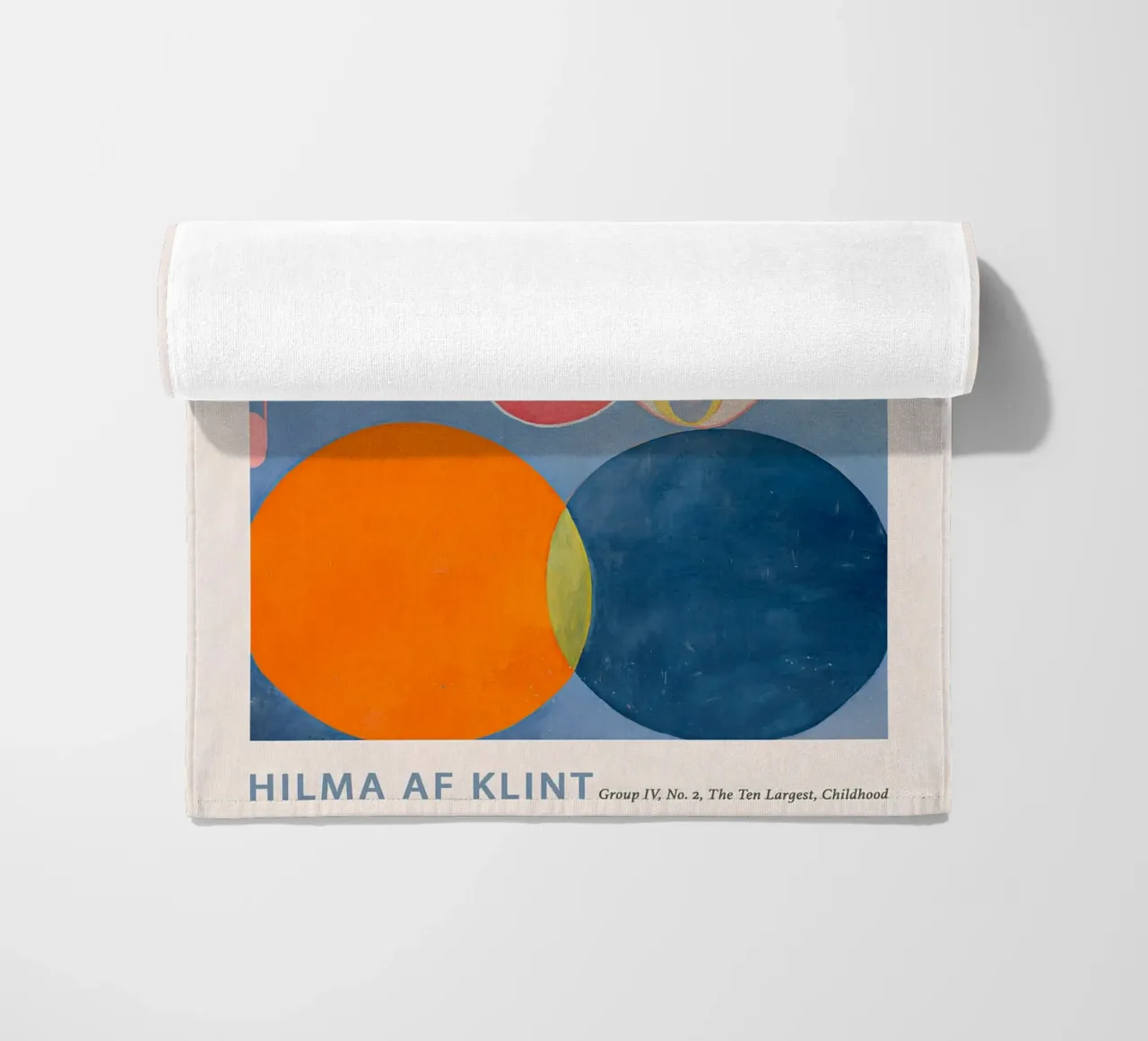 Hilma af Klint "Childhood" Abstract Circle Art Print beach towel by homdeco