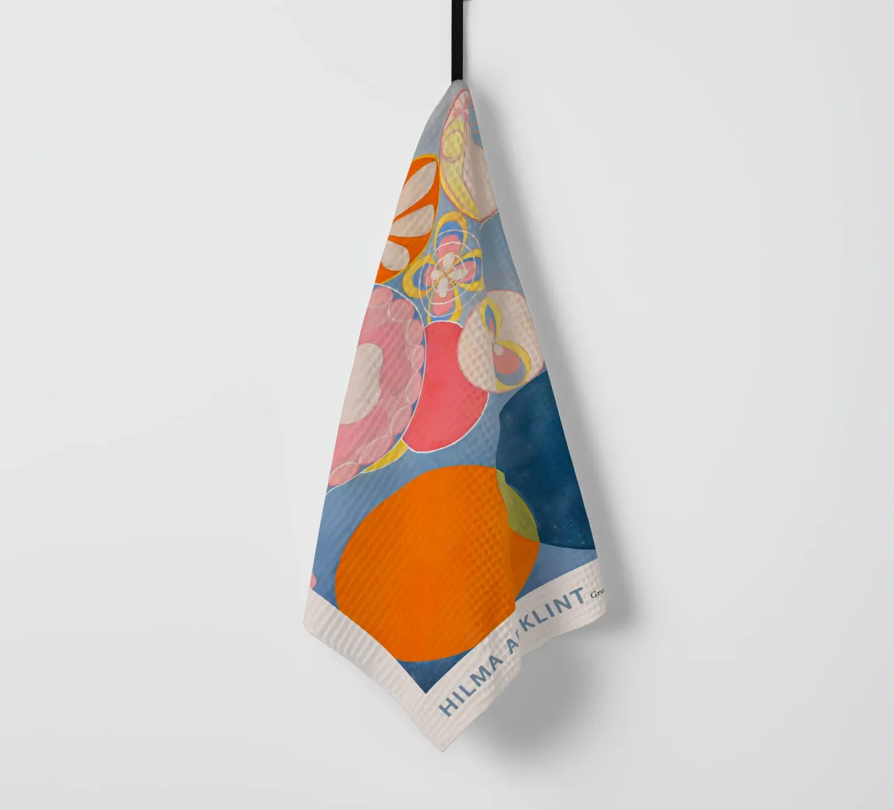 Hilma af Klint "Infancia" Impresión artística abstracta en círculo paño de cocina de homdeco