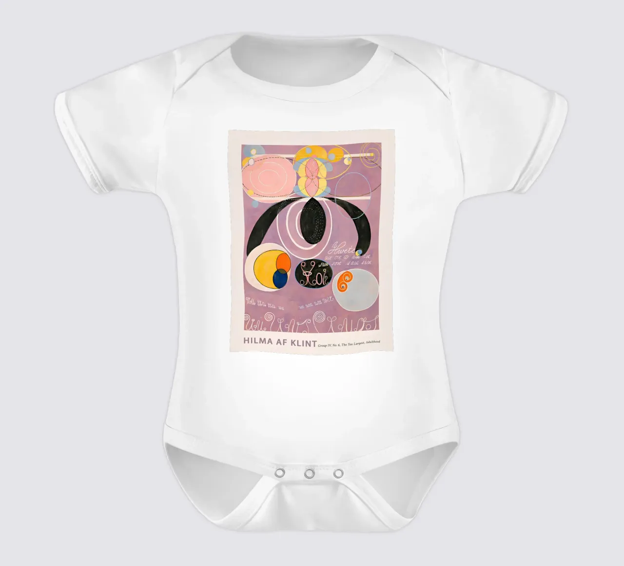 Hilma af Klint "Adulthood" Abstract Symbolic Art Print short-sleeve baby romper by homdeco