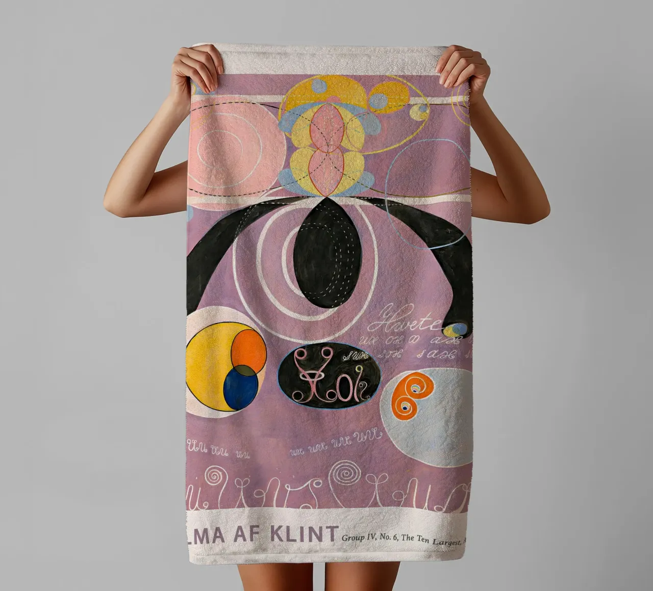 Hilma af Klint "Adulthood" Abstract Symbolic Art Print towel by homdeco