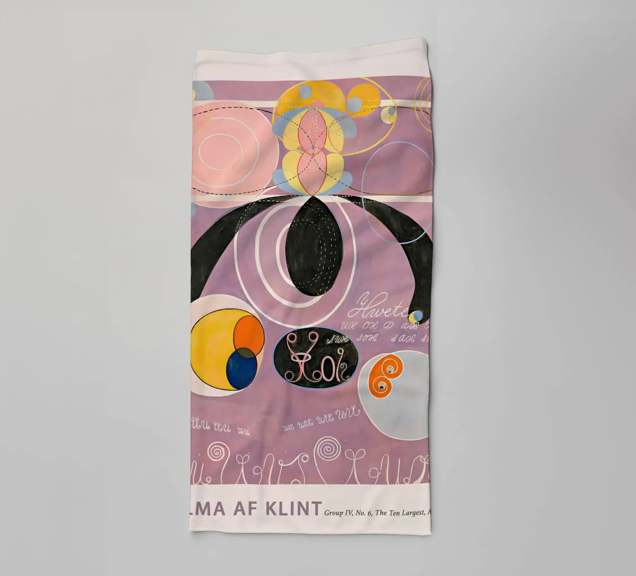 Hilma af Klint "Adulthood" Abstract Symbolic Art Print towel by homdeco