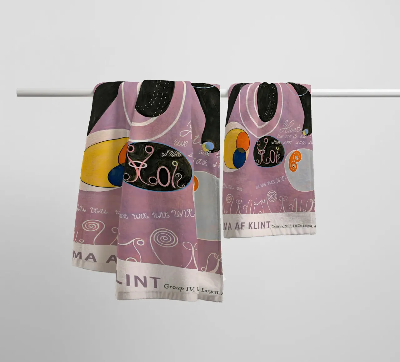 Hilma af Klint "Adulthood" Abstract Symbolic Art Print towel by homdeco