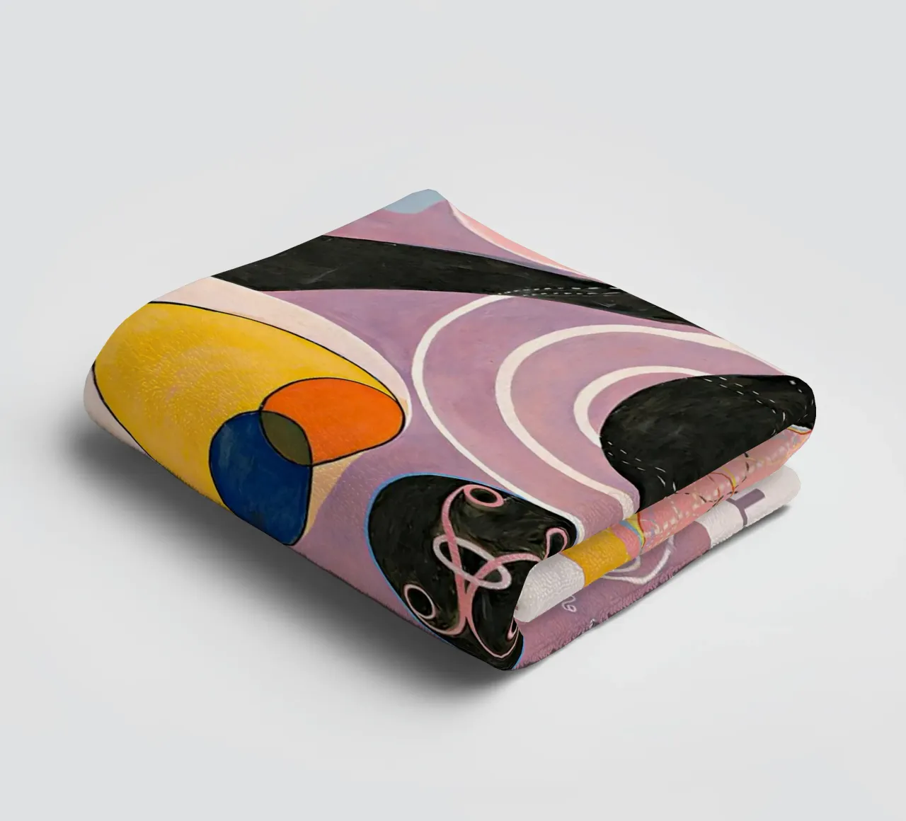 Hilma af Klint "Adulthood" Abstract Symbolic Art Print towel by homdeco
