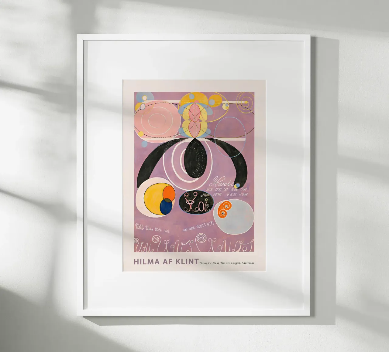 Hilma af Klint "Erwachsensein" Abstrakter Symbolischer Kunstdruck Poster mit Aluminium Rahmen von homdeco