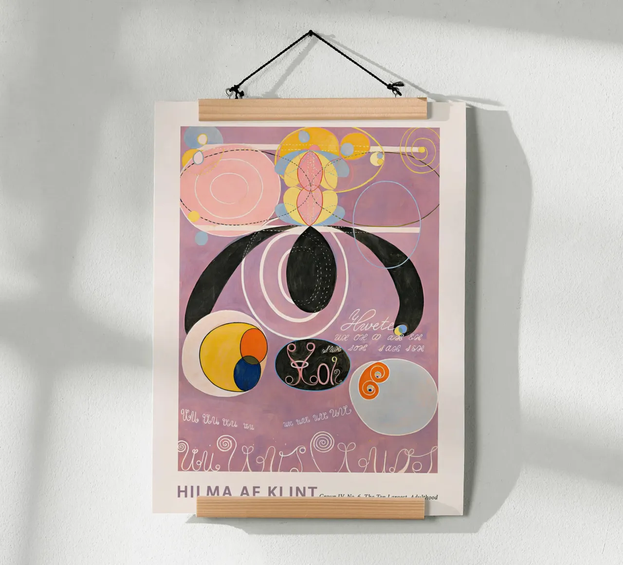 Hilma af Klint "Erwachsensein" Abstrakter Symbolischer Kunstdruck Poster mit Aluminium Rahmen von homdeco