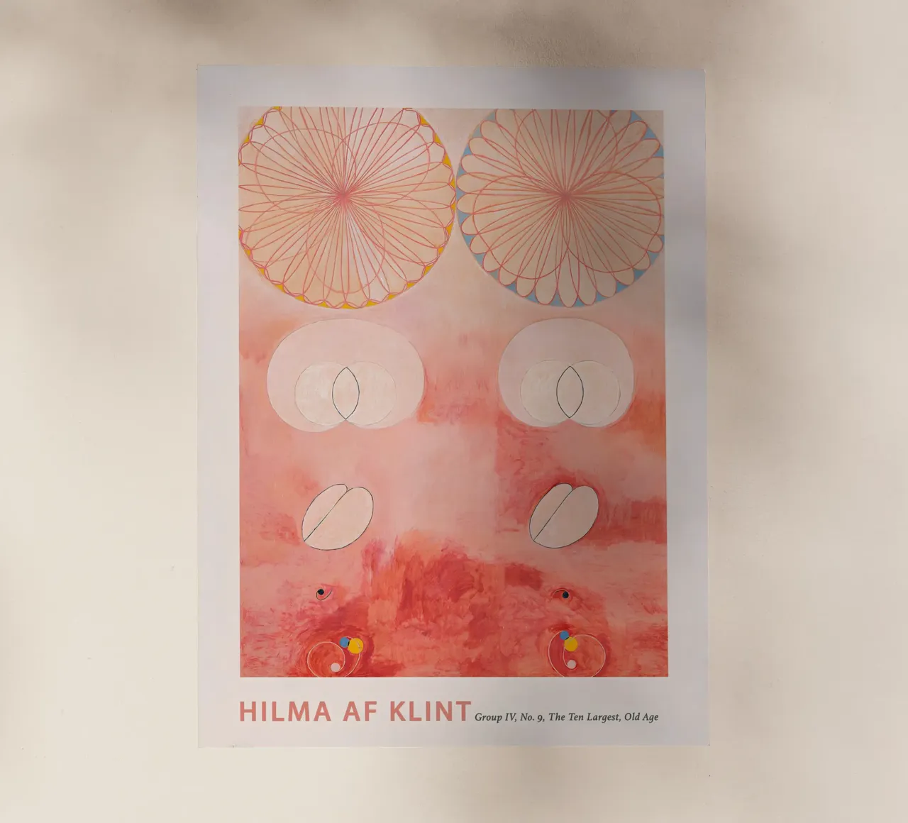Hilma af Klint "Ouderdom" Abstracte Cyclus Kunstdruk backlit folie van homdeco