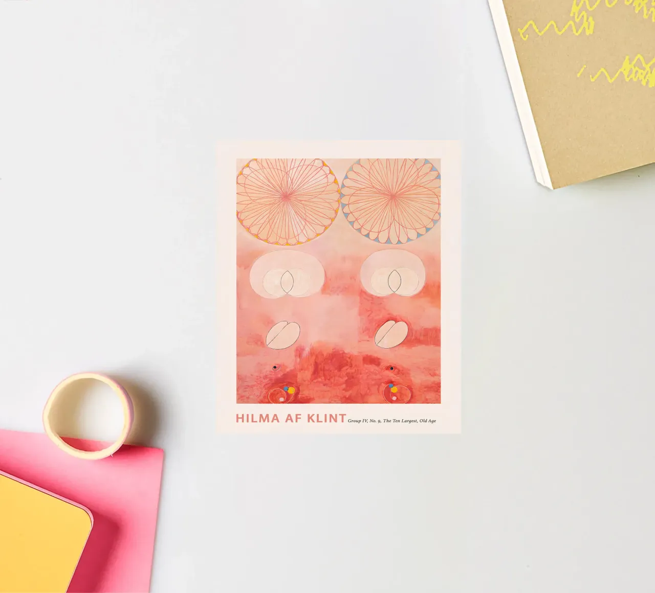 Hilma af Klint "Old Age" Abstract Cycle Art Print sticker by homdeco