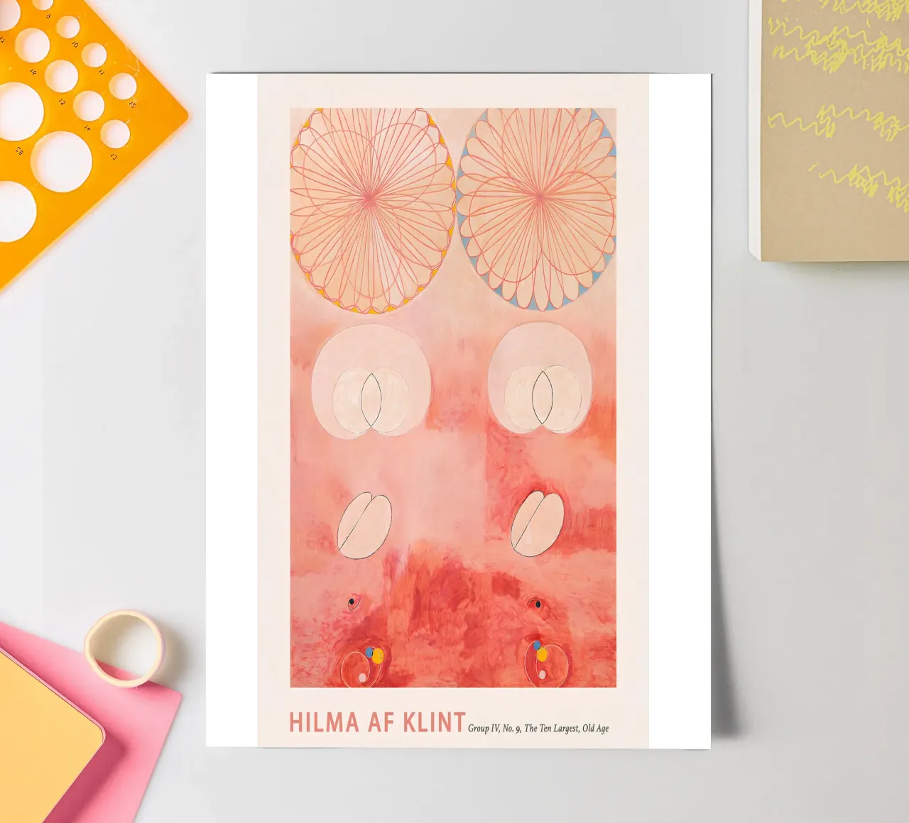 Hilma af Klint "Old Age" Abstract Cycle Art Print sticker sheet by homdeco