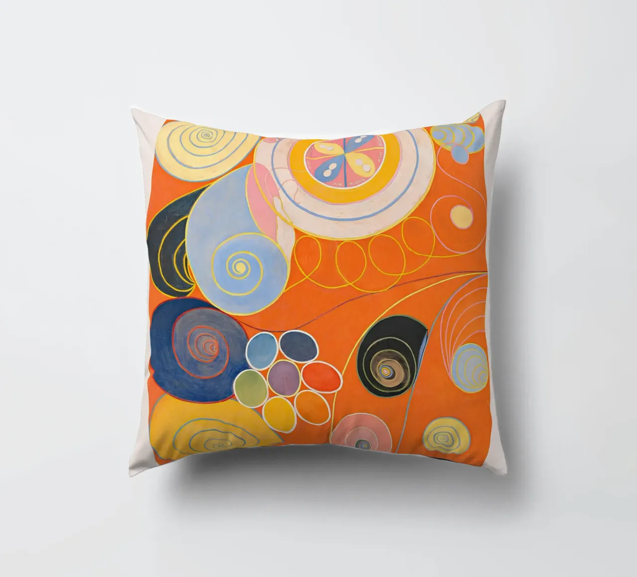 Hilma af Klint "Youth" Abstract Spiral Art Print decorative cushion by homdeco