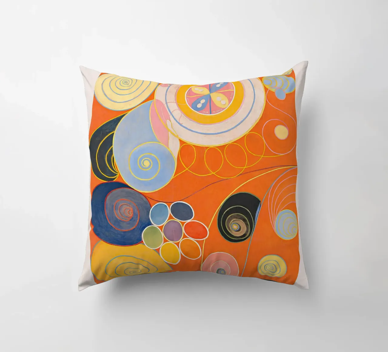 Hilma af Klint "Youth" Abstract Spiral Art Print decorative cushion by homdeco