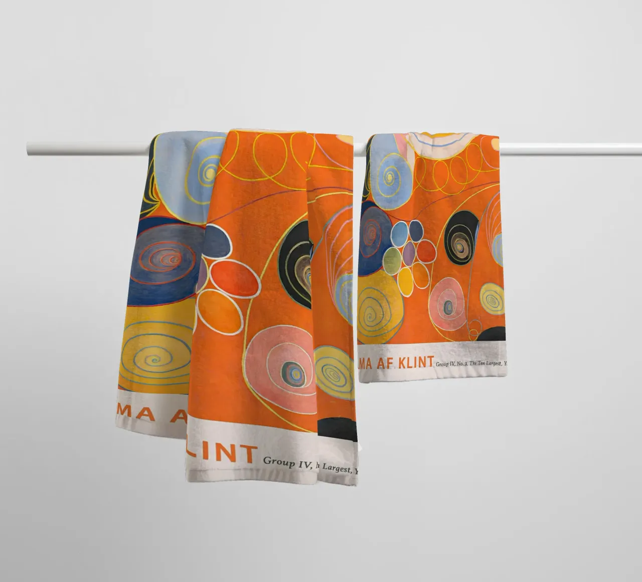 Hilma af Klint "Jeugd" Abstracte Spiraalvormige Kunstdruk badhanddoek van homdeco