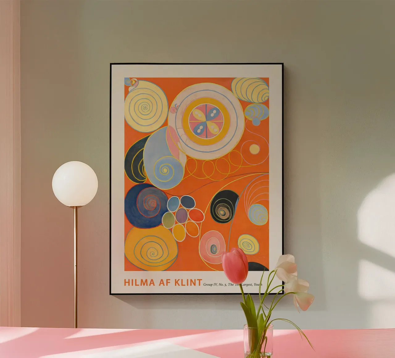 Hilma af Klint "Juventud" Impresión artística abstracta en espiral metacrilato de homdeco