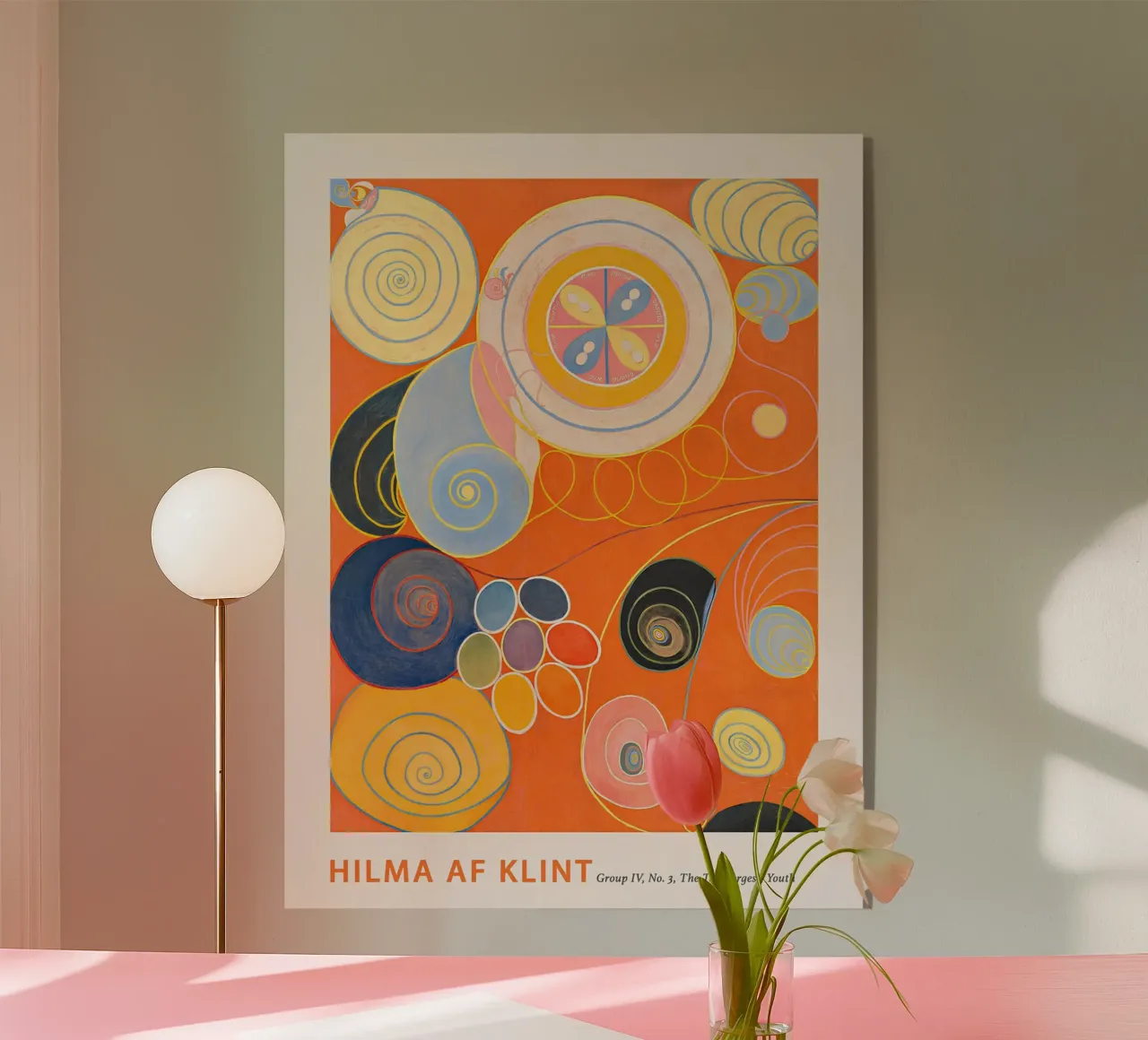 Hilma af Klint "Juventud" Impresión artística abstracta en espiral metacrilato de homdeco